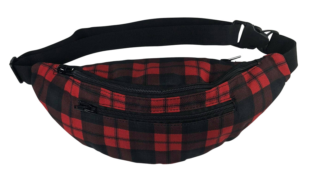 red checkered fanny pack