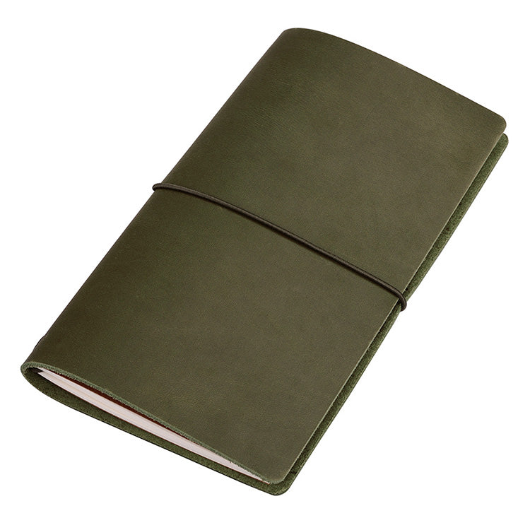 Olive Travelers Notebook Fauxdori September Leather