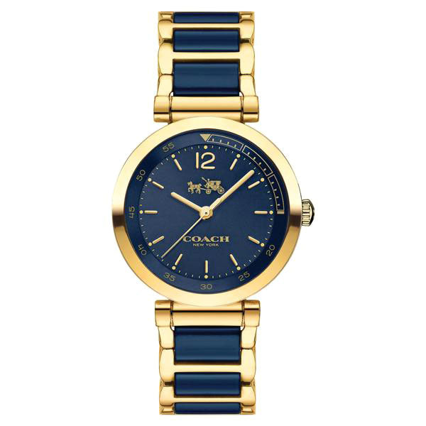 Coach 14502462 Sports Two Tone Gold And Blue-Plated Bracelet Ladies' Watch  - 32° Watches