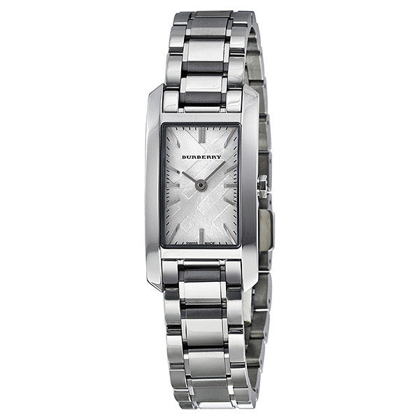 burberry silver watch womens