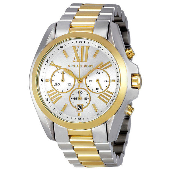 Michael Kors MK5627 Bradshaw Chronograph Silver and Gold-tone Watch ...