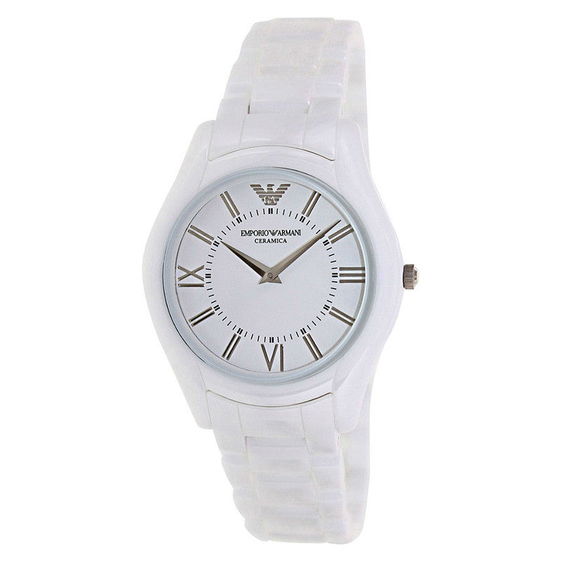 emporio armani white ceramic watch
