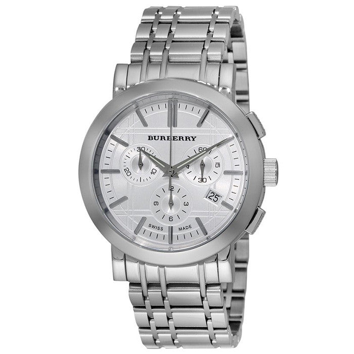 burberry men's stainless steel chronograph watch