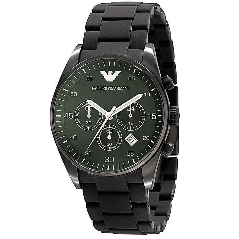 Armani Emporio AR5922 Emporio Green Dial Chronograph Men's Watch - 32°  Watches