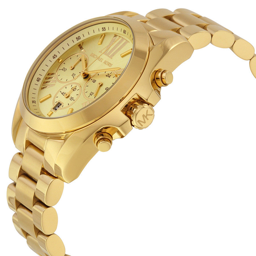 Michael MK5605 Bradshaw Chronograph Champagne Dial Gold-tone Unisex Watch - Watches