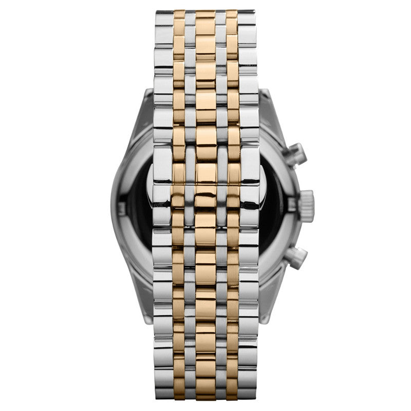 Emporio Armani AR6116 Silver Dial Chronograph Two Tone Stainless Steel Men's  Watch - 32° Watches