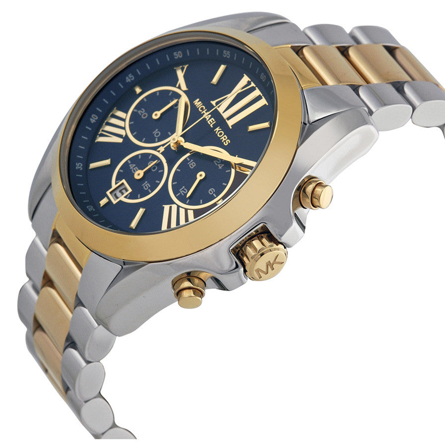 michael kors two tone bradshaw watch