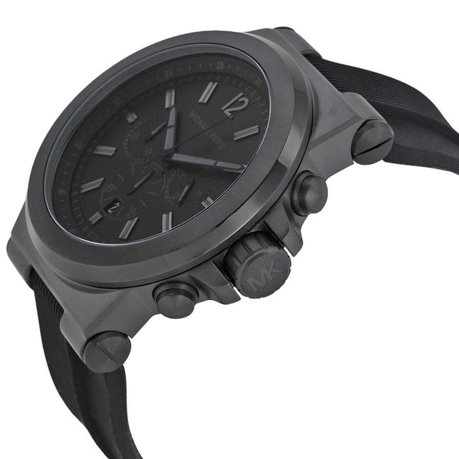 michael kors black silicone watch