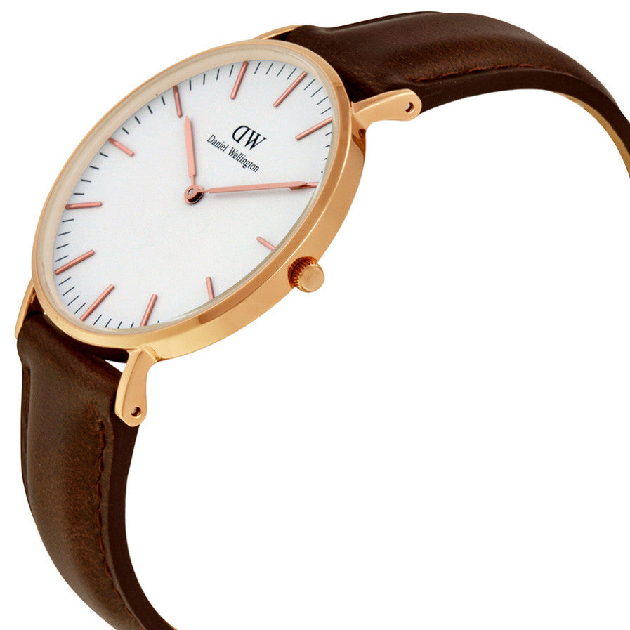 0511DW Classic Bristol Rose Gold 36mm Leather Ladies Watch - 32° Watches