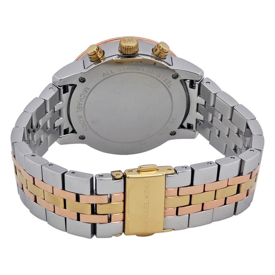 Michael Kors MK5650 Ritz Chronograph Mother of Pearl Dial Tricolor Steel Ladies Watch 32°