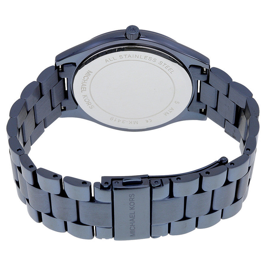 Michael Kors MK3419 Slim Runway Blue Dial Blue Ion-plated Ladies Watch -  32° Watches