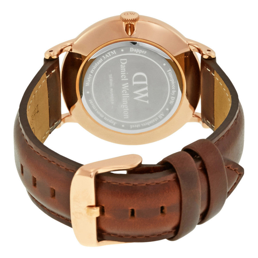 Wellington DW00100091 Dapper St Mawes Rose Gold 34mm Brown Leather Ladies Watch - 32° Watches