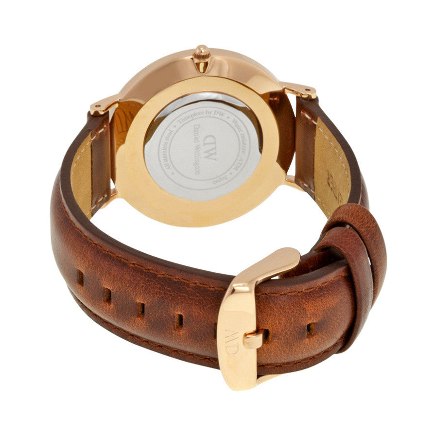 Wellington 0507DW Classic Andrews Rose Gold 36mm Brown Leather Ladies Watch - 32° Watches