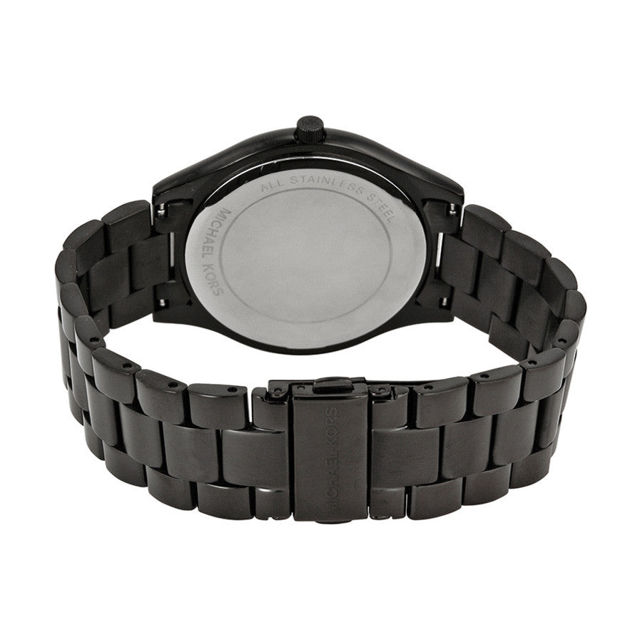 Michael Kors MK3221 Slim Runway Black Dial Black Ion-plated Unisex Watch -  32° Watches