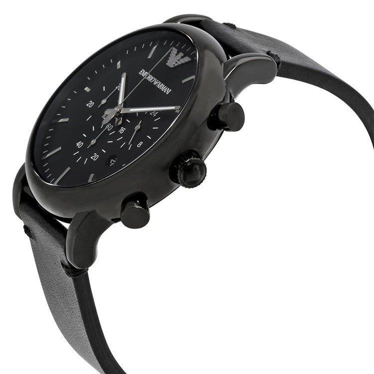 armani black watch for men