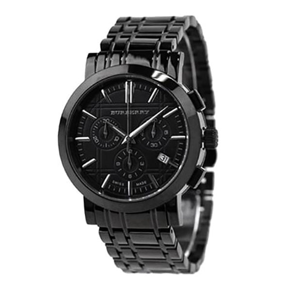 Burberry BU1373 Heritage Black Chronograph Dial Stainless Steel Watch - 32°  Watches