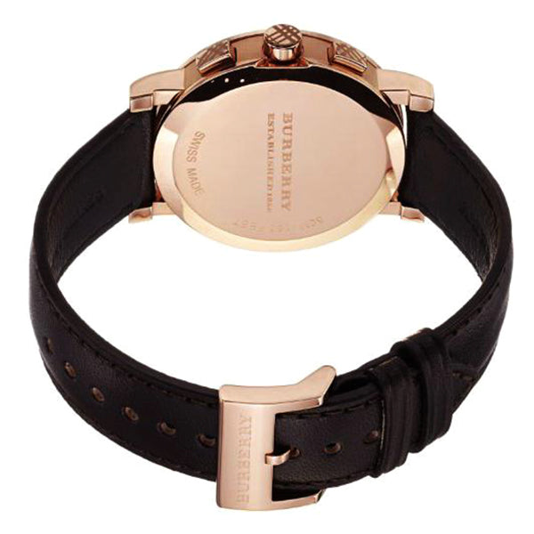 burberry mens leather watch