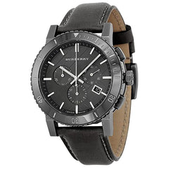 burberry mens leather watch