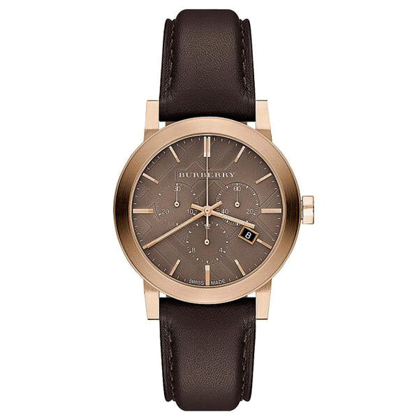 burberry rose gold chronograph watch