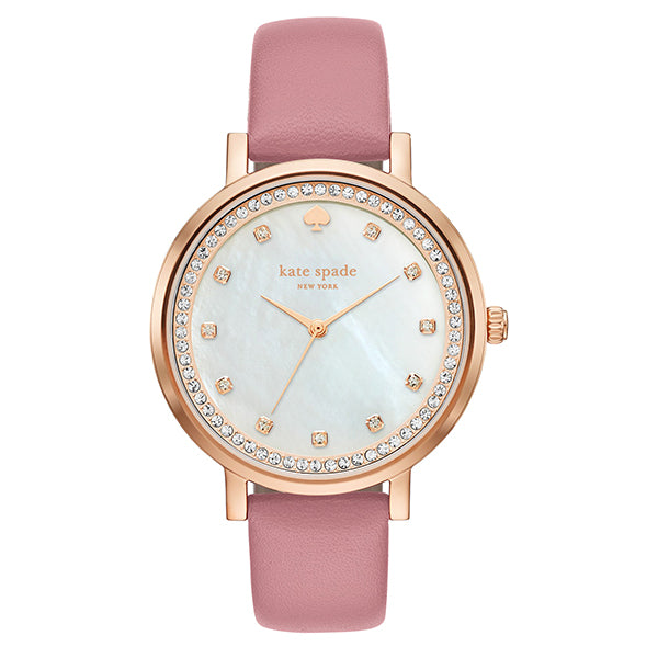 kate spade gold watch with pink spade