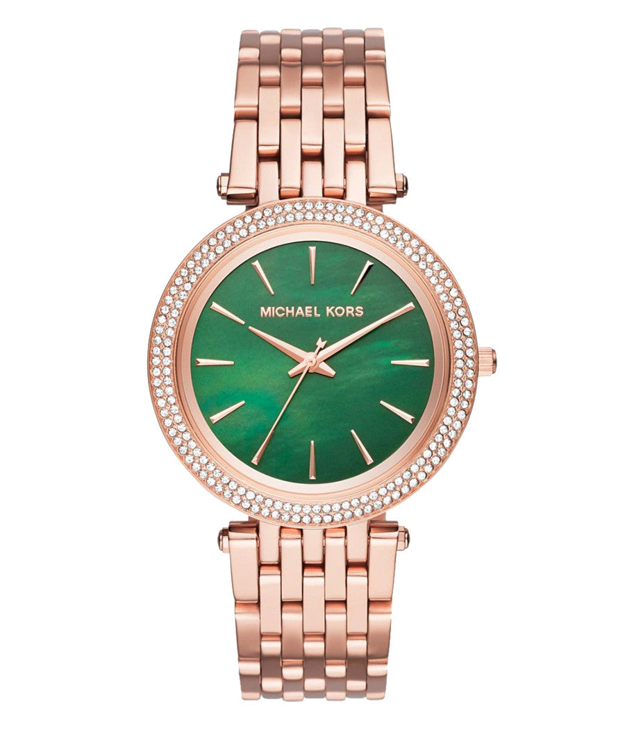 michael kors women's watch green face