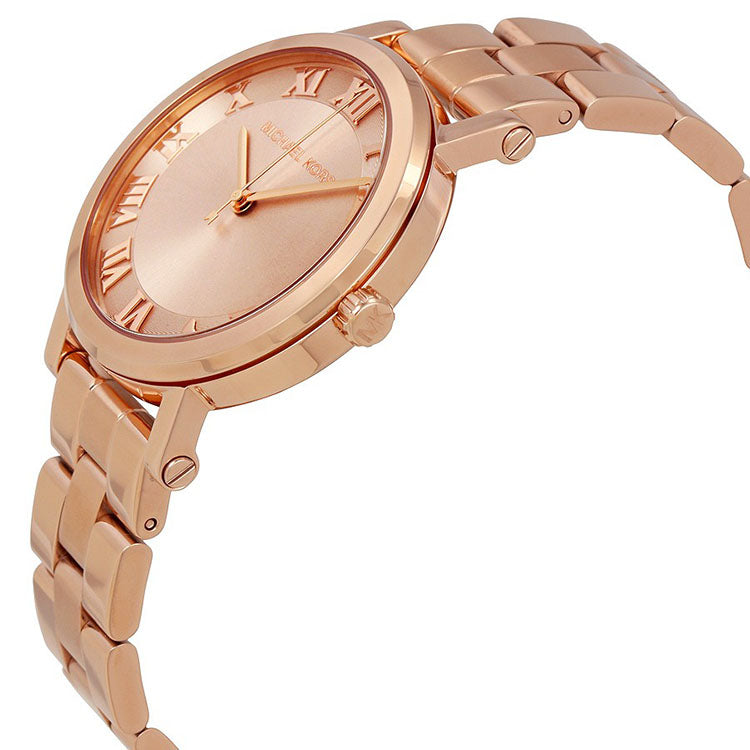 michael kors norie rose gold watch