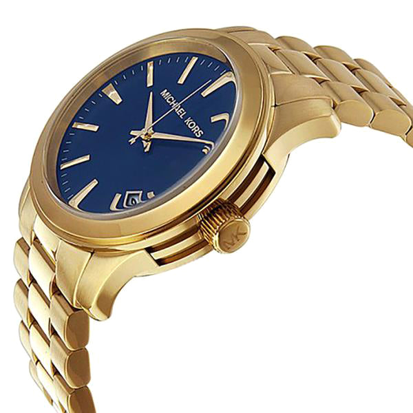 Michael Kors MK7049 Runway Blue Dial Gold-tone Men's Watch - 32° Watches