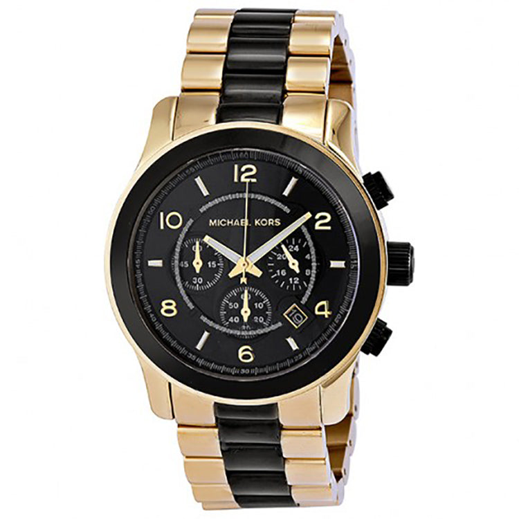 michael kors black gold watch