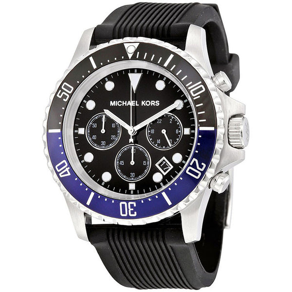 Michael Kors MK8365 Everest Chronograph Black Dial Black Rubber Men's Watch  - 32° Watches