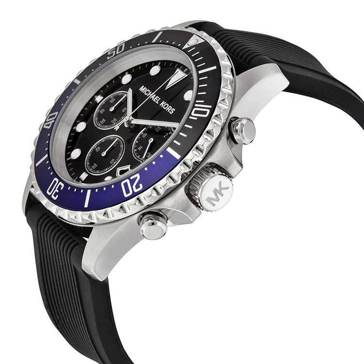 Michael Kors MK8365 Everest Chronograph Black Dial Black Rubber Men's Watch  - 32° Watches