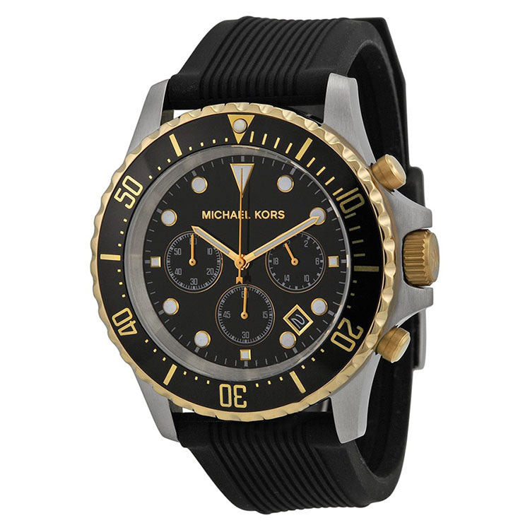 michael kors black silicone watch