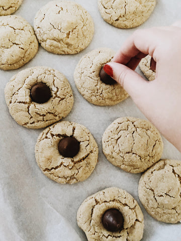 Spent Grain Flour Peanut Butter Kiss Cookies