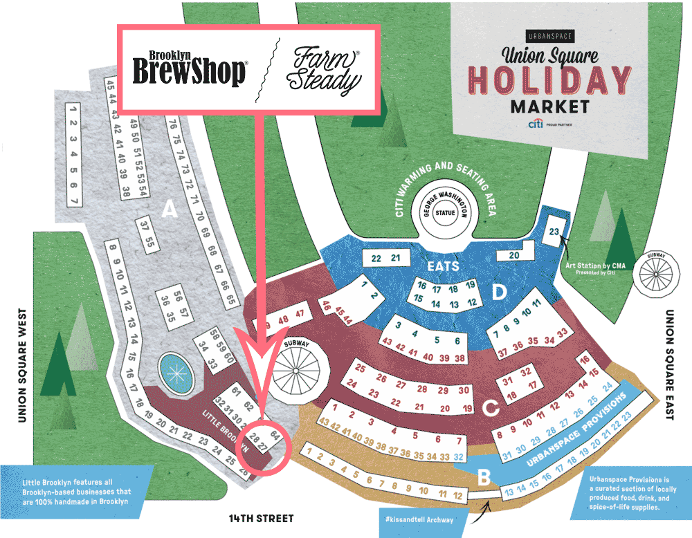 Union Square Holiday Market Map