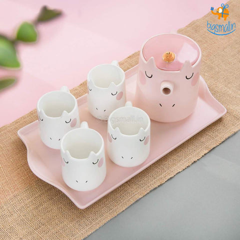 Unicorn Teapot Set - 6 Pc