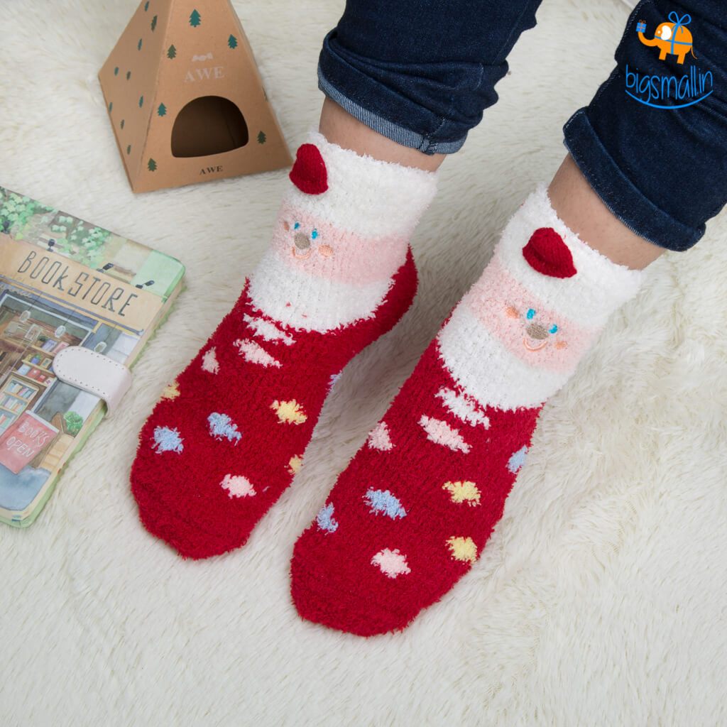 Fluffy Christmas Socks– Bigsmall.in