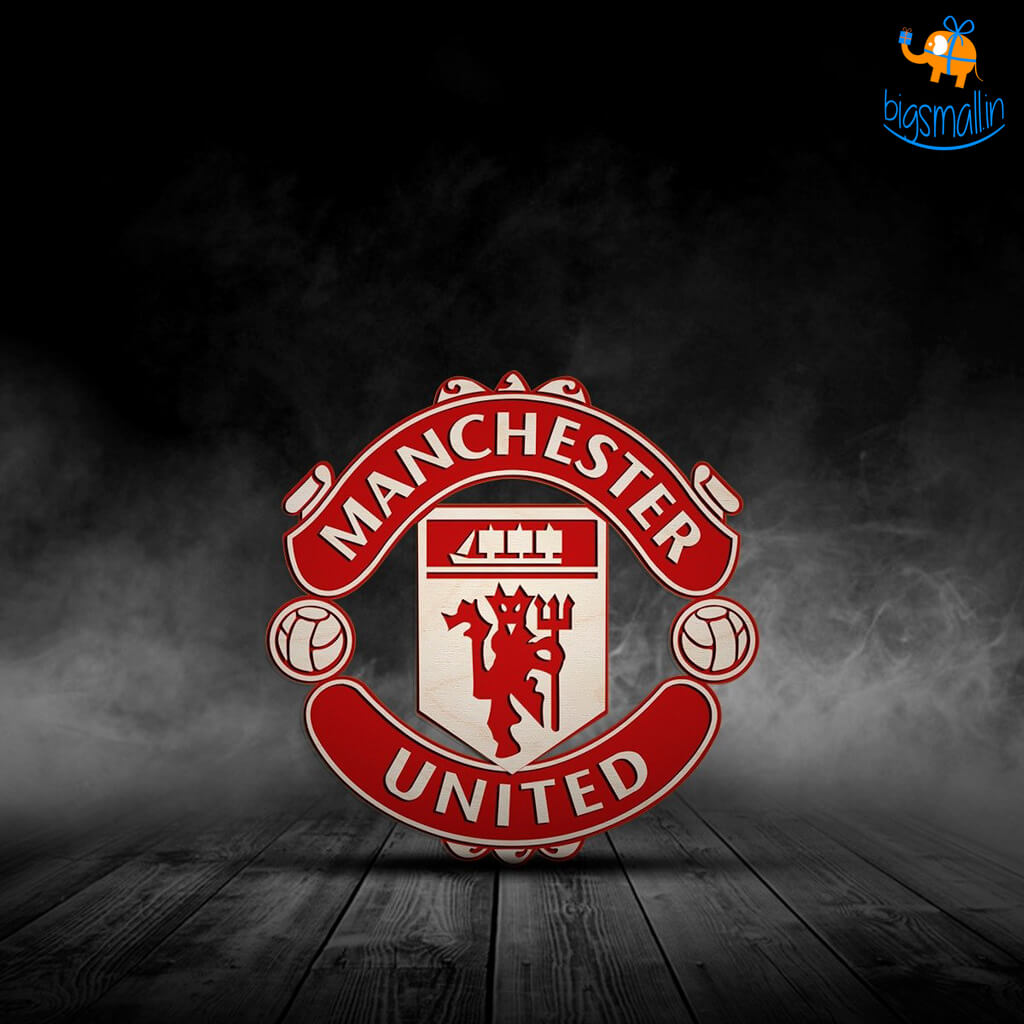 Manchester United Engraved Wooden Crest - Unique Gift For Football Fans ...