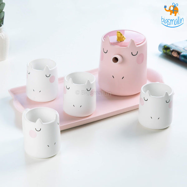 Unicorn Teapot Set - 6 Pc - bigsmall.in