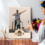 Father's Day Personalized Wooden Print Frame | COD not available