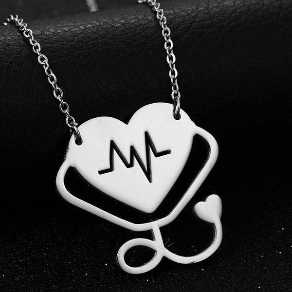 Stethoscope Heart Pendant- Save Up To 50% – Femmi Accessories