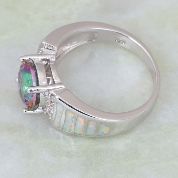 Rainbow Topaz Opal Ring – Femmi Accessories