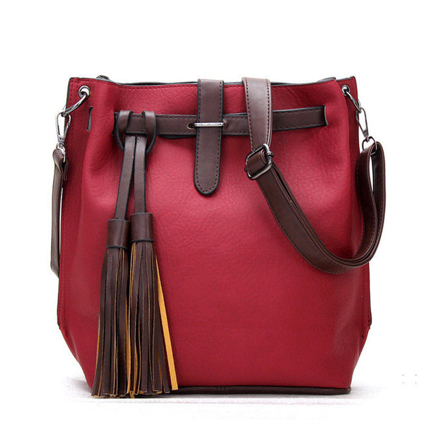 Leather Tassel Handbage – Femmi Accessories