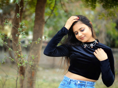 velvet crop top