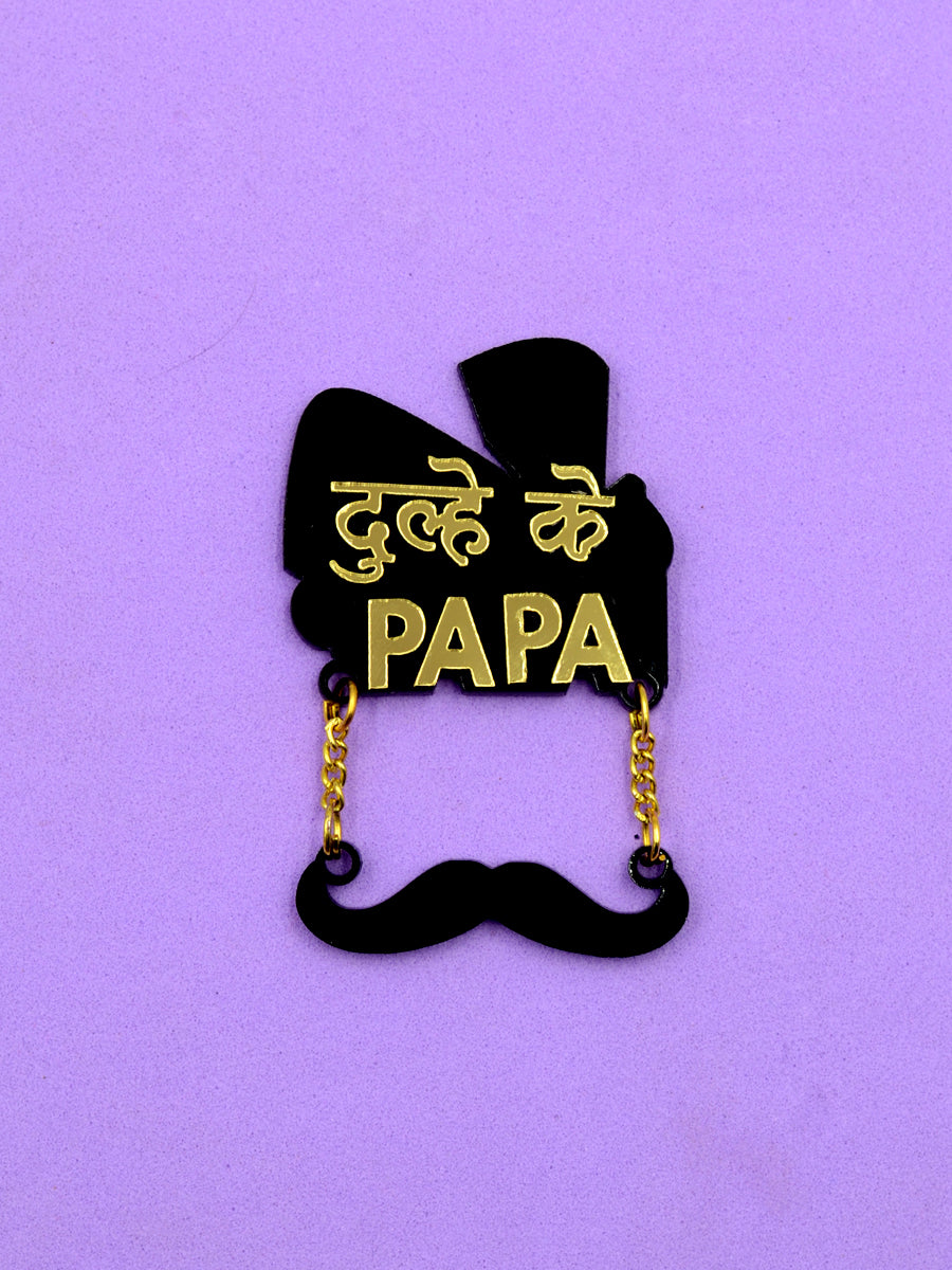 Dulhe Ke Papa Brooch 1 – Krafted with Happiness