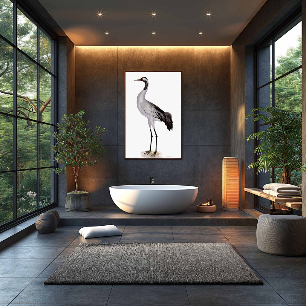 Rudbeck Crane in a biophilic bathroom