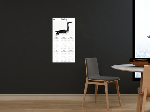 2024 Canvas Calendar featuring Olof Rudbeck's Black-Throated Diver