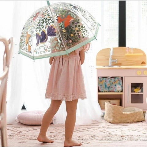 toddler umbrella decorated with birds