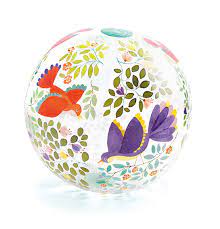 beach ball decorated with birds