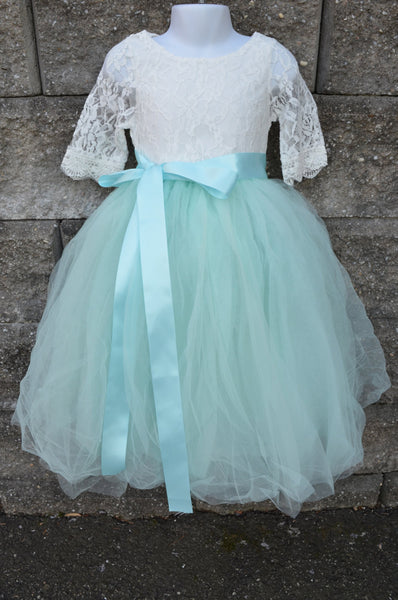 Aqua Mint Tulle Skirt for the Flower Girl – maidenlaneboutique