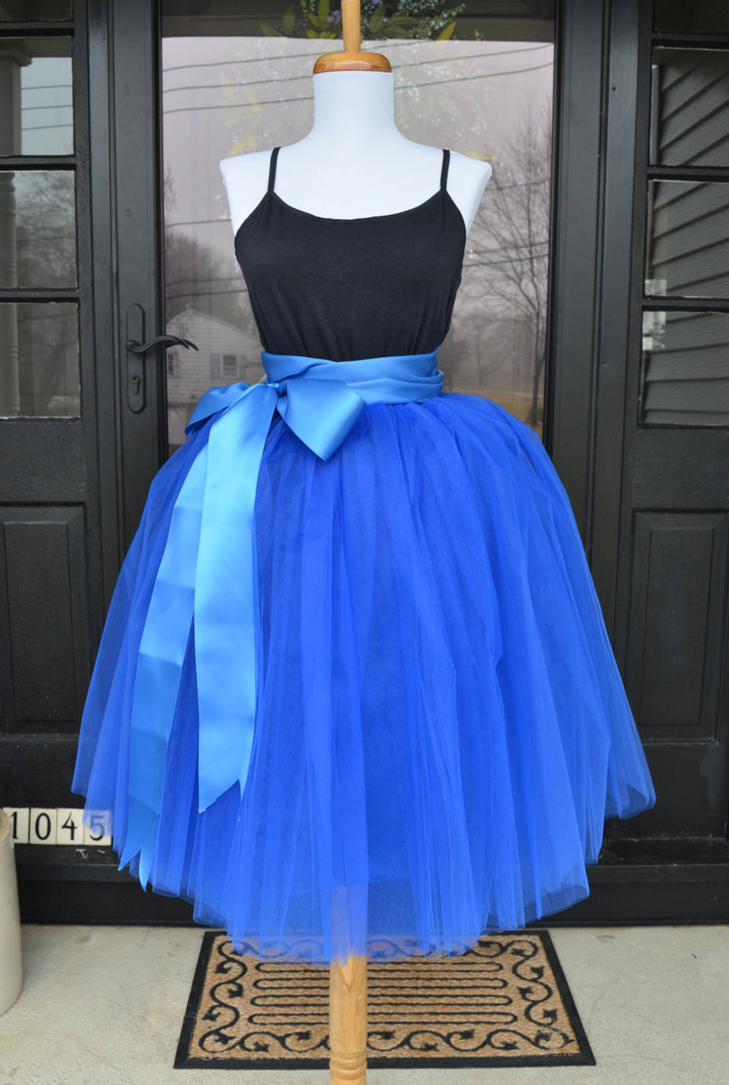 Womens Tutu Royal Cobalt Tulle Skirt Maidenlaneboutique 