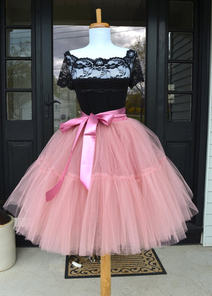 dusty pink tutu skirt